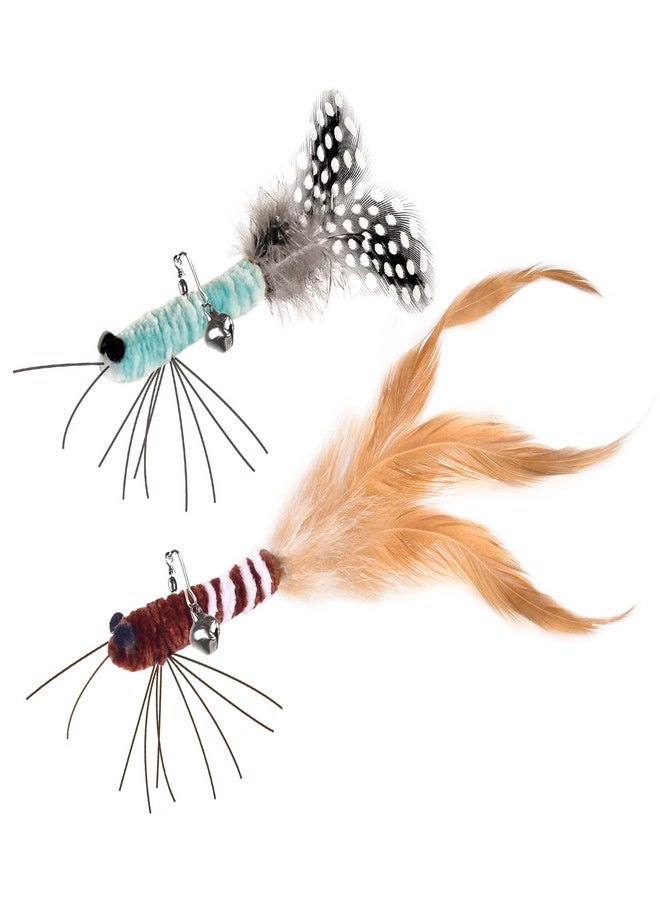 ORSDA Cat Toys, Cat Feather Toy for Indoor Cats, Replacement Teaser, Interative for Cats with Bell, Kitten Toys - Image 1